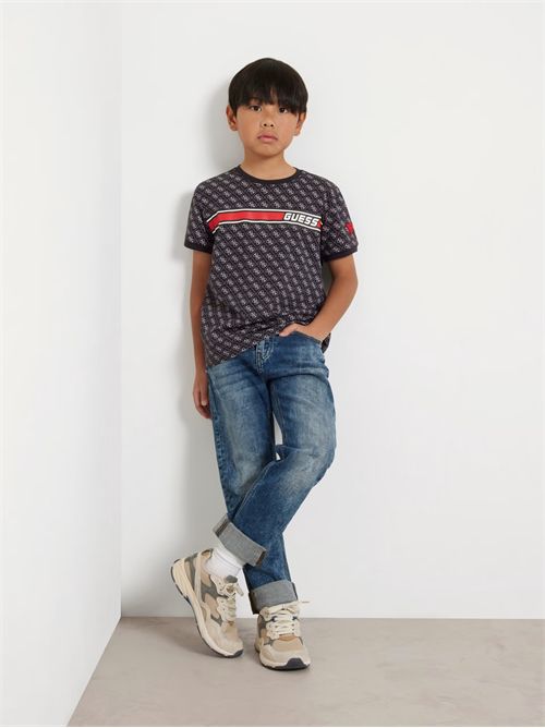t-shirt bambino nera GUESS | L4YI47J1314/P9QC